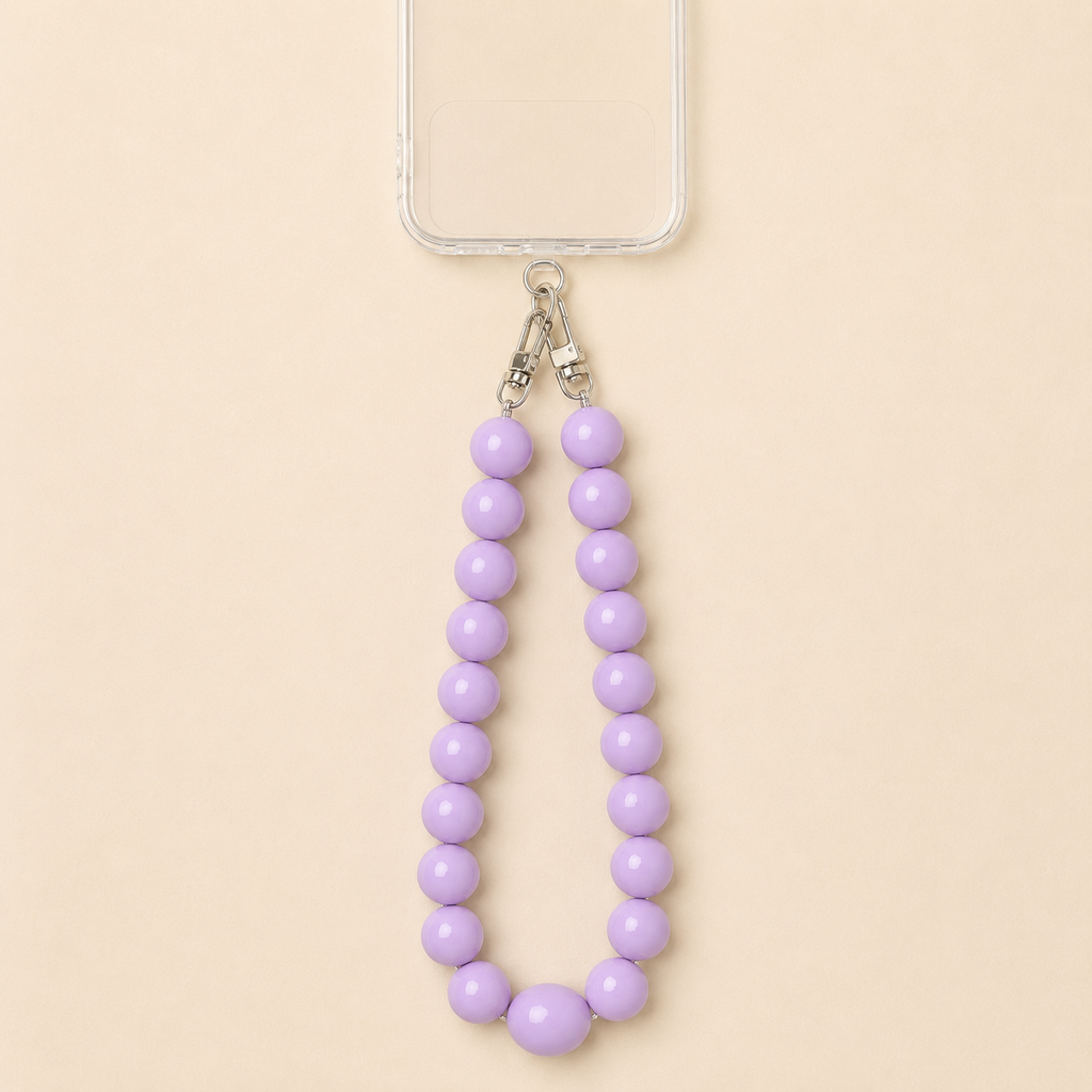 LILAC POP Phone Chain מחוברת לטלפון