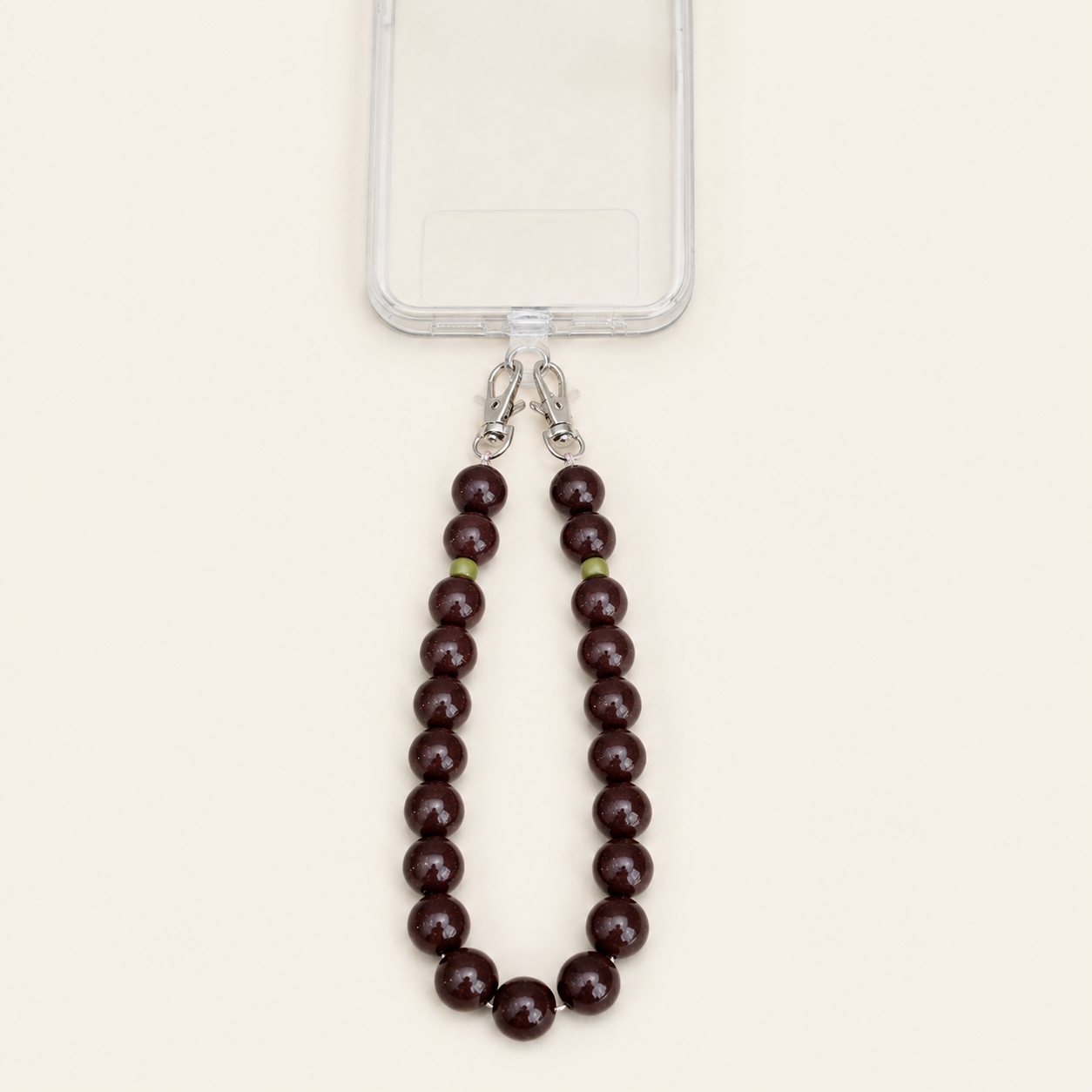 PLUM POP Phone Chain מחוברת לטלפון
