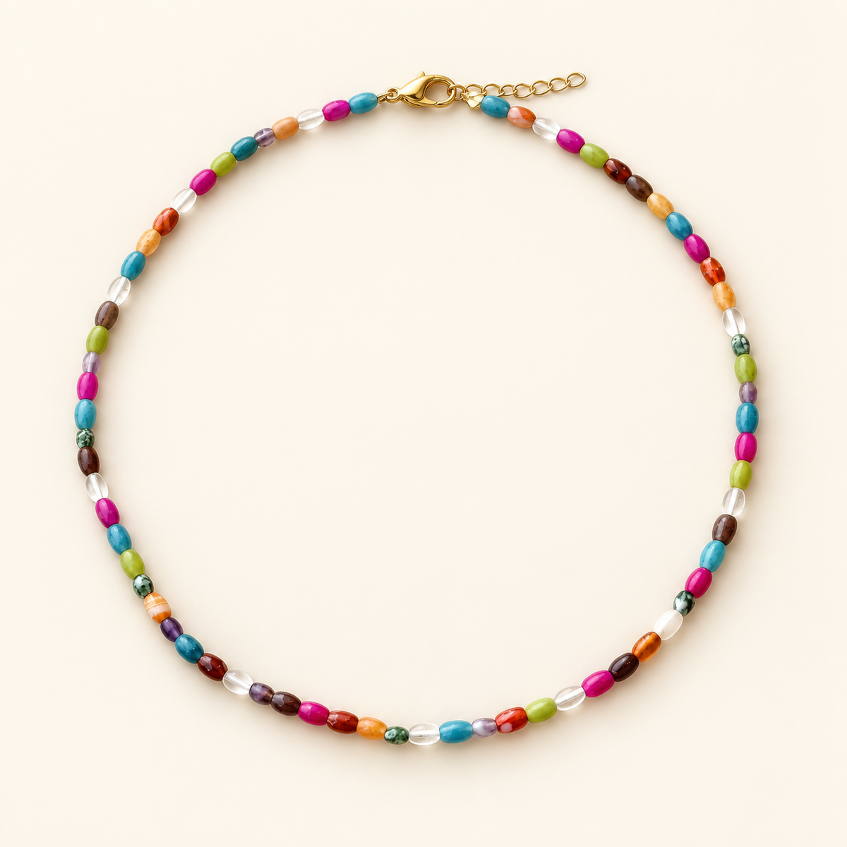 RAINBOW ENERGY Necklace – שרשרת אבני חן צבעוניות ועדינות