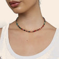 RAINBOW Necklace - exact original design on cream background