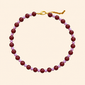 RUBY KISS Necklace - rounded cream featured image with gold clasp