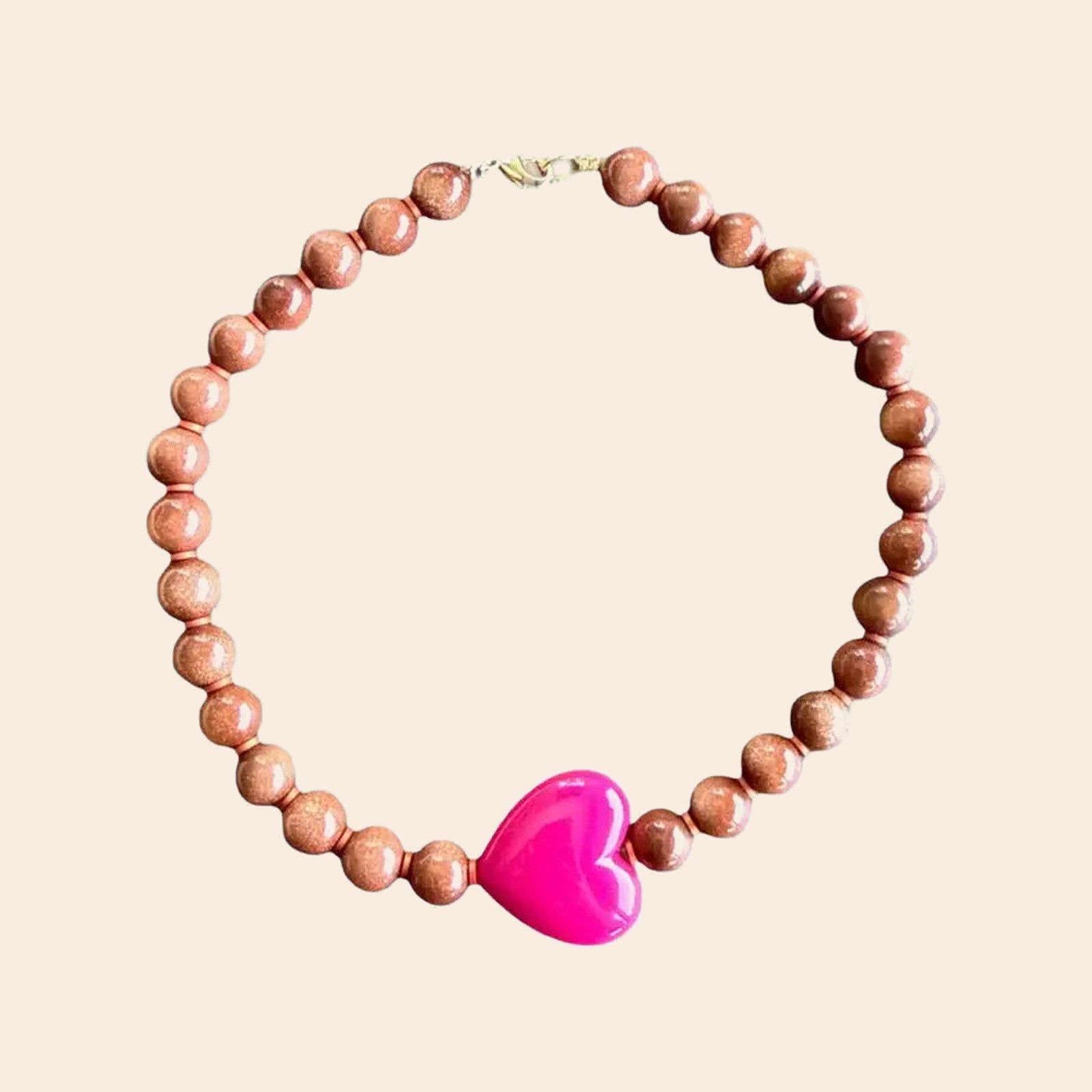 SWEET LOVE Necklace - exact original design on cream background
