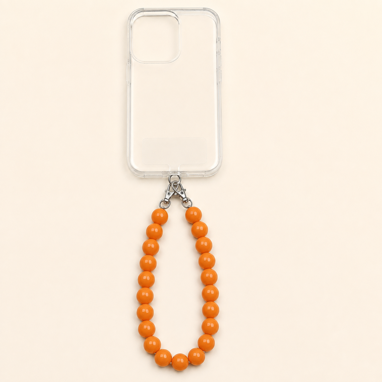 TANGERINE POP Phone Chain מחוברת לטלפון