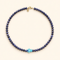 שרשרת VIOLET CHARM מאבני ג׳ייד וחרוזים יפניים עם תליון חמסה