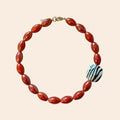 WILD ZEBRA Necklace - exact original design on cream background
